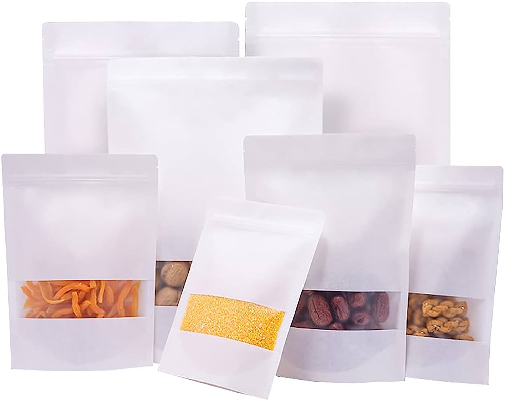 sachets doypack en kraft blanc