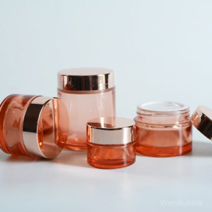 Rose Red Glass Cream Jar