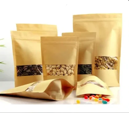 Sachets doypack en kraft brun